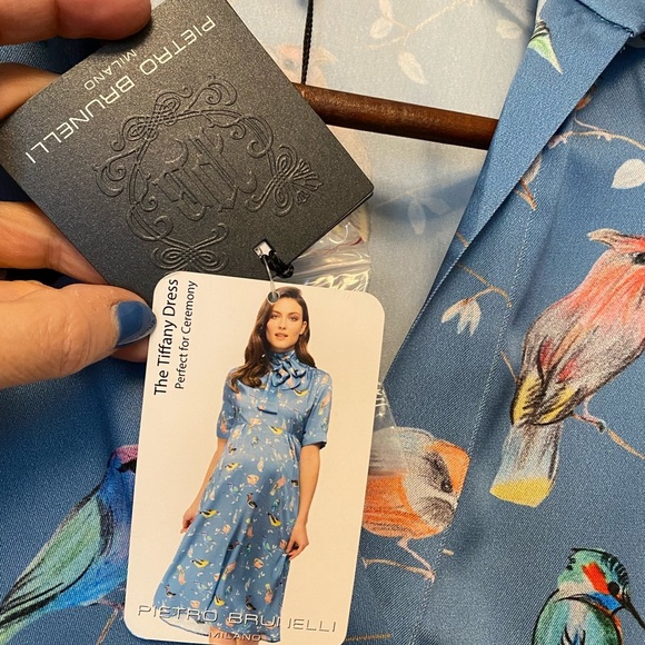 🚺 Pietro Brunelli blue singing bird tunic - Picture 8 of 11